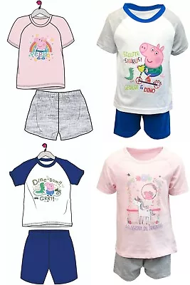£7.49 • Buy Boys Girls Peppa Pig George Pyjamas Shorties Nightwear