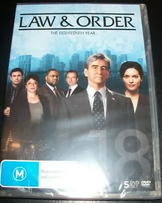 Law & Order The Eighteenth Season 18 (Australia Region 4) DVD – New • $16.30