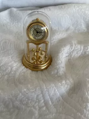 Rumours Clock Quartz Goldtone Anniversary Clock Miniature Japan Movt  • $45
