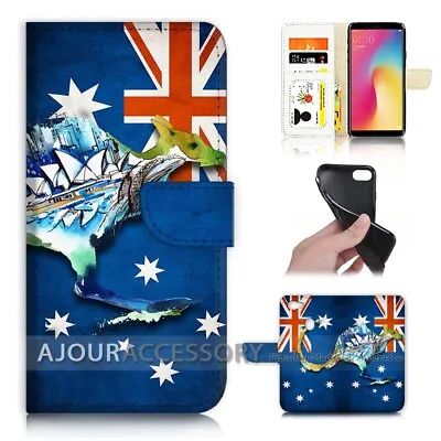 ( For Oppo A73 ) Flip Wallet Case Cover AJ40333 Australia Flag • $12.99