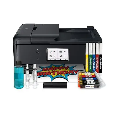 Cake Topper Image Printer Cake Ink Cartridges 50 Wafer Sheets Edible Color... • £338.24