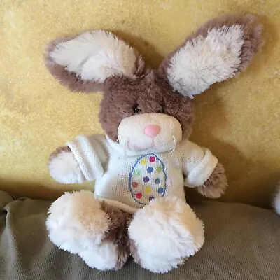 Easter Bunny Plush Beige W/White Egg Sweater 2005 Animal Adventure Plush 12  • $12