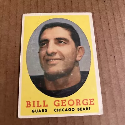 1958 Topps Bill George #119 Chicago Bears Vintage Football Card (poor)(d3) • $1.99