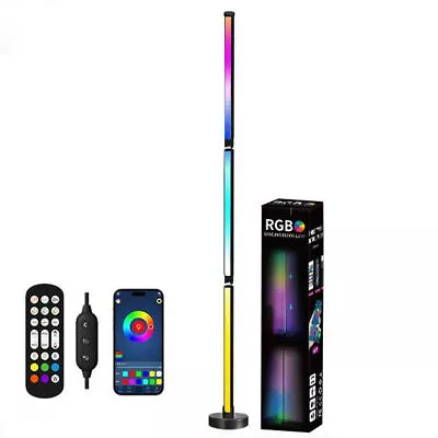 Floor Lamp Minimalist LED Standing Light Mood Lighting Remote RGB Color Changing • £32.99