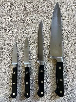 SET OF 4 Wolfgang Puck 3” Paring & 4” Paring & 6” Boning & 8” Chefs Knife BLACK • $26.95