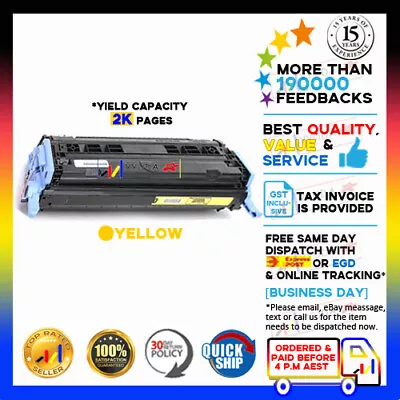 1x YYUDA NoN-OEM Q6000A Q6001A Q6002A Q6003A YELLOW Alternative For HP 1600 2600 • $29.80