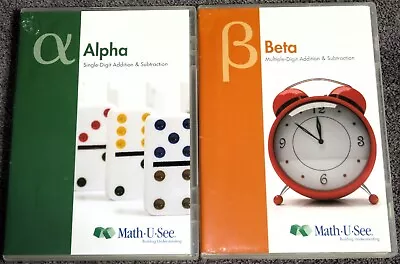 Lot 2 Math U See Alpha Beta Single Multiple Addition & Subtraction DVD FREE S/H • $15.99