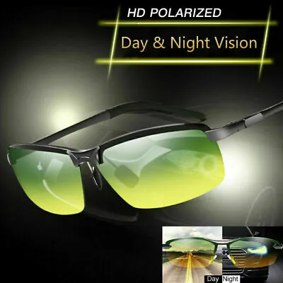 Tac HD Polarized Day Night Vision Glasses Men Driving Sports Aviator Sunglasses • $9.99