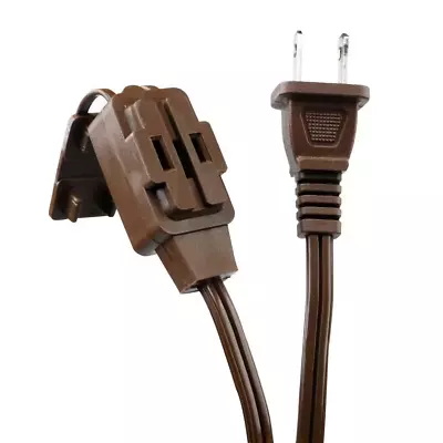 6 Ft. Indoor Cube Tap Extension Cord Brown Provides 3 Outlets Electronic Devices • $3.30