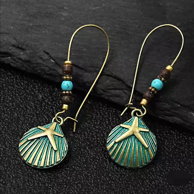 $4.99 • Buy Vintage Boho Style Dangle Drop Shell Style Earrings For Women Fashion Jewelry