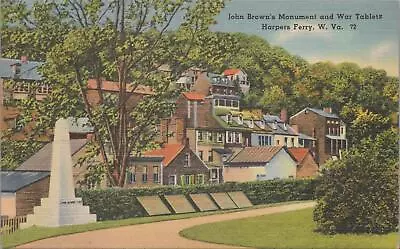 Postcard John Brown's Monument + War Tablets Harpers Ferry W VA  • $19.98