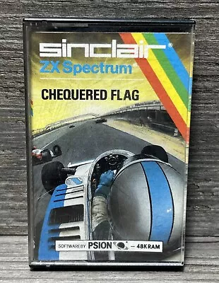 Vintage 1980s Chequered Flag Racing Game Sinclair ZX Spectrum Tape Cassette • $39.95