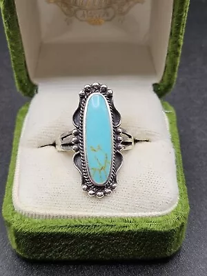 Vintage Turquoise Sterling Silver .925 Ring Size 9 • $45