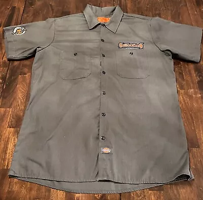 Dickies Hellanbach Incorporated Garage Mechanic Racing Pit Crew Work Shirt Large • $32.99