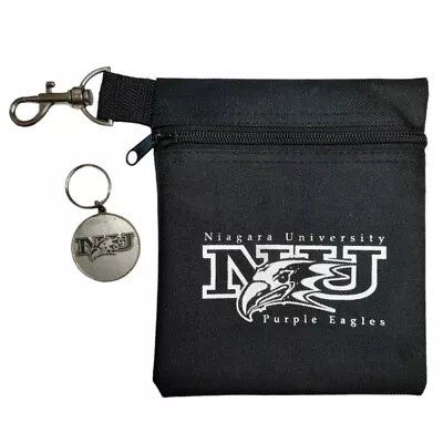 NY Niagara Falls University Purple Eagles Hockey Keychain Zipper Pouch Bag Monte • $14.95