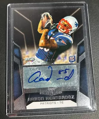 AARON HERNANDEZ 2010 Topps Unrivaled Rookie Card RC Auto Autograph 83/99 NFL 113 • $125