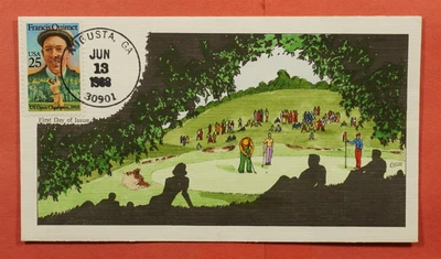 $9 • Buy 1988 Fdc #2377 Francis Ouimet Collins Hand Painted