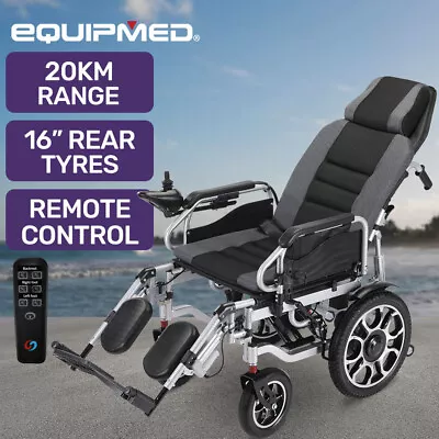 EQUIPMED Power Electric Wheelchair Long Range Auto Recline Wheel Chair Headrest • $1539