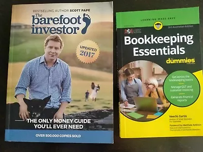 The Barefoot Investor By Scott Pape 2017 And Bookkeeping Essentials For Dummies • $25