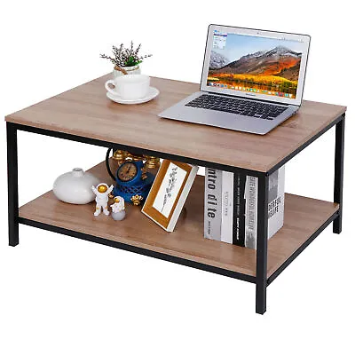 Multi-Color Coffee Table Rectangular 31  Coffee Table W/Storage Shelf Home Decor • $44.58