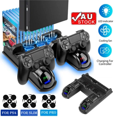 $49.95 • Buy For PS4 Stand Cooling Fan Station Playstation 4/PS4 Slim/PS4 Pro Vertical EXT AU