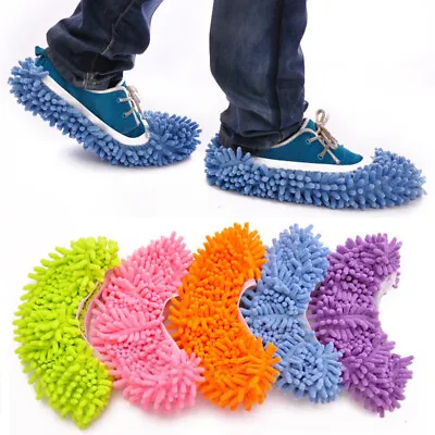2X  Multifunction Dust Floor Cleaning Slippers Shoes Mop House Clean Shoes  • $4.05
