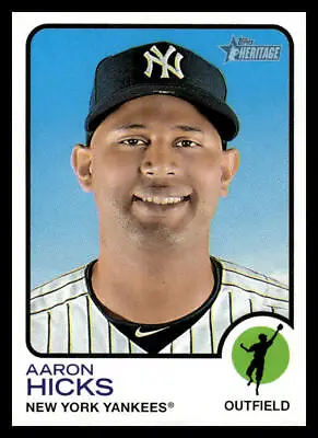 2022 Topps Heritage High Number Aaron Hicks  Short Print 715 New York Yankees SP • $1.99