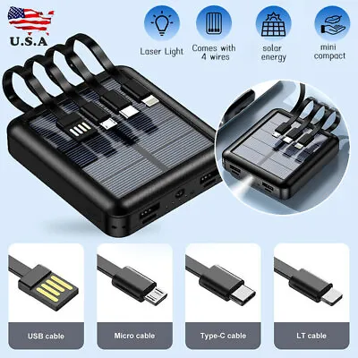 2023 Super 40000000mAh 4-USB Portable Charger Solar Power Bank For Cell Phone US • $15.99