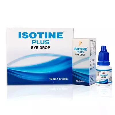 Isotine Plus Eye Drop (1 Box = 6 X 10 Ml Each) Ayurvedic Herbs No Side Effects • $46.55