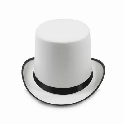 White Top Hat Magician Bowler Top Hat Magician Top Hat Jazz Stage Performances • £8.99