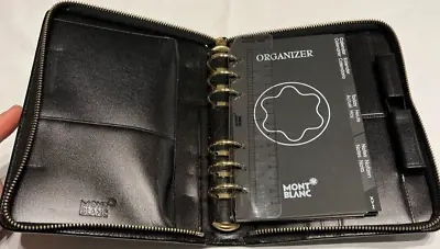 Montblanc Organizer Notebook Cover Black（Size : W15.5cm D20cm H3cm）used • $275.50