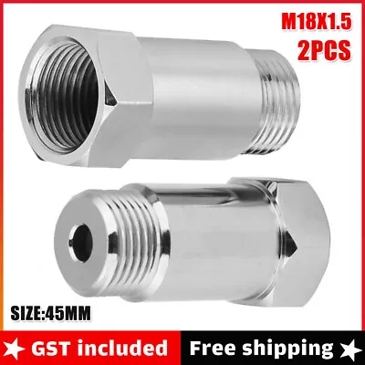 2X 45MM O2 OXYGEN SENSOR EXTENDER M18 X 1.5 For CEL FIX EXTENSION SPACER ADAPTER • $14.48