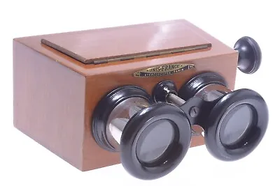 ✅ Unis France Stereoscope Antique 3d Stereo Viewer Mirrored Focus Model 60x130mm • $297