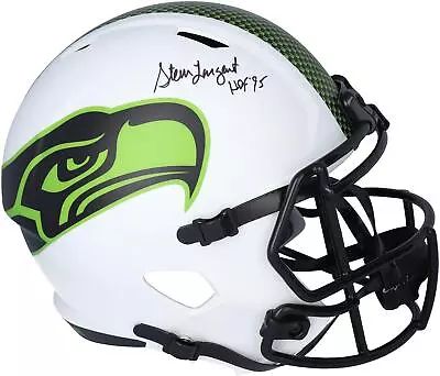 Steve Largent Seattle Seahawks Signed Lunar Eclipse Replica Helmet & HOF 95 Insc • $314.99