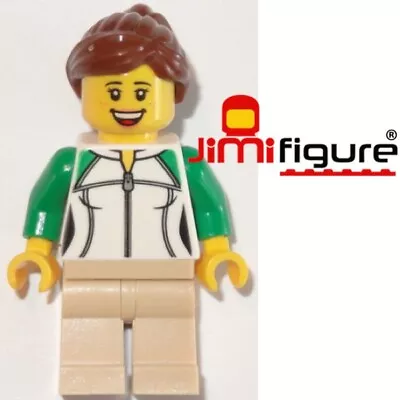 NEW LEGO Minifigure Train Passenger Female Tan Legs Ponytail City TRN250 60197 • $10.95