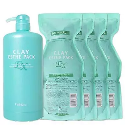 Moltobene Clay Esthetic Pack EX 1000g 4 Bottles Refill With Special Pump From JP • $132