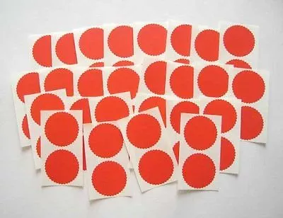  50mm MATT  RED  Serrated  Certificate Wafer Seals Labels Awards Legal Embossing • £2.89