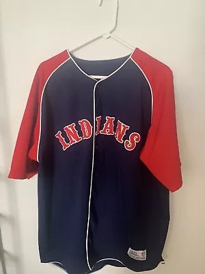 VICTOR MARTINEZ CLEVELAND INDIANS 41 JERSEY Sewn Vtg Tribe Size XL 46-48 • $39.99