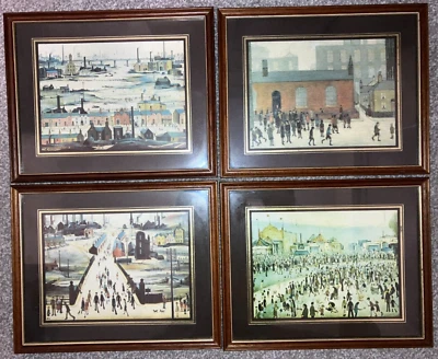 £34.99 • Buy 4 X L S LOWRY FRAMED ART PRINTS 27cm X 22cm
