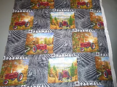 Farmall Tractor Pictures On Cotton Fabric -15 INCHES WIDE And 36 INCHES LONG • $3.25