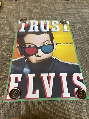 Elvis Costello Trust 1981 Original Vintage PROMO POSTER Rare 36” X 24” #6 • $189