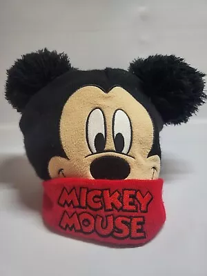 Disney Mickey Mouse Cuff Beanie Character Ears Cap Hat Knit Winter Boy Girl Kids • $6