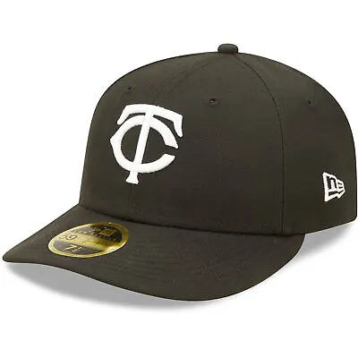 Men's New Era Minnesota Twins Black & White Low Profile 59FIFTY Fitted Hat • $41.99