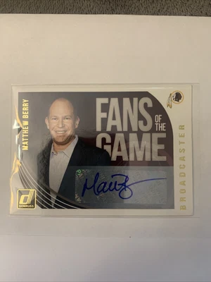$29.99 • Buy 2018 Donruss Matthew Berry Fans Of The Game Broadcaster Auto #FG-MB Redskins