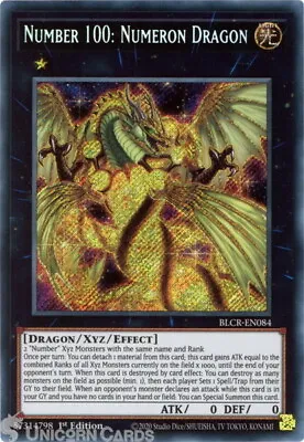 BLCR-EN084 Number 100: Numeron Dragon :: Secret Rare 1st Edition Mint YuGiOh Car • £0.99