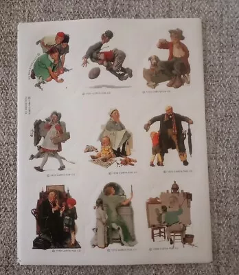 Vintage Norman Rockwell HALLMARK Sticker Sheet • $2