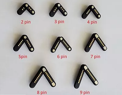 1Pair Magnetic Pogo Pin Connector 2 3 4 5 6 7 8 9 PIN Gold Plated • $6.99