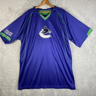 Official NHL Hockey Men's Vancouver Canucks T-Shirt  XLT Tall Royal Blue  • $22.99