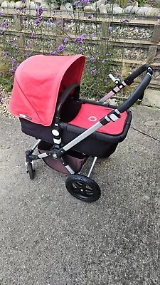 Bugaboo Cameleon Travel System Single Seat Stroller - Red • £130