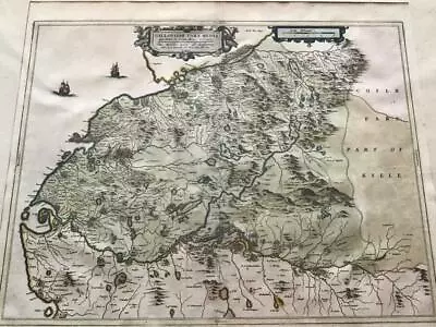 Original 17th Century MAP By J BLAEU Of SOUTH WEST SCOTLAND C.1654 Hand Coloured • £220